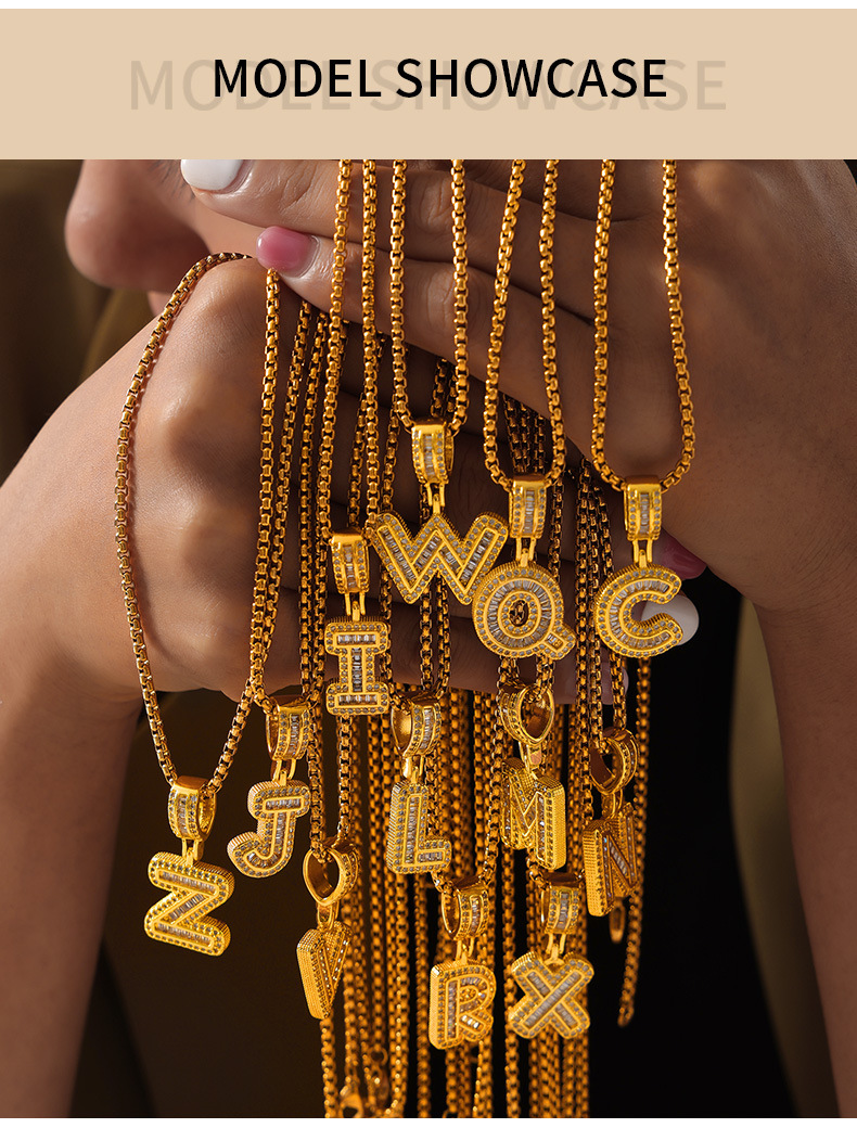 20g Weight 0.03µm-0.05µm Gold Plating Thickness PVD Coated Real Gold Plated 18K Gold Geometric Titanium Steel Simple Style Classic Style Waterproof Non Tarnish Titanium Steel Pendant Necklace