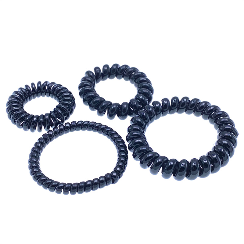 Pulsera grande, mediana y pequeña bobina de teléfono negro banda de pelo banda de goma cabeza cuerda un yuan dos yuanes tienda de accesorios para el cabello accesorios para la cabeza