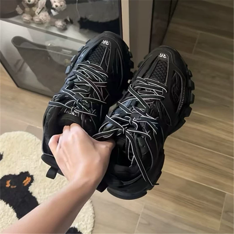 Корейская версия Paris Dad Shoes, высокая версия, третья версия, ретро Track3.0, обувь на толстой подошве, увеличивающая рост, мужская и женская спортивная обувь, модная обувь