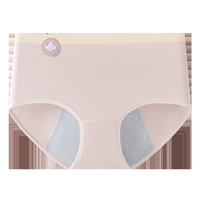 Pantalones fisiticos antibacterianos 7A de gran tamaño para mujer entrepierna de algodón puro cintura media alta para evitar fugas laterales bragas de período menstrual para niñas