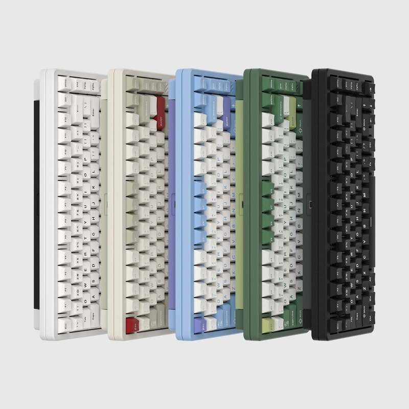 WomierSK75 keyboard 75% layout aluminum keyboard keycap PBT keycap PP positioning plate rainy 75