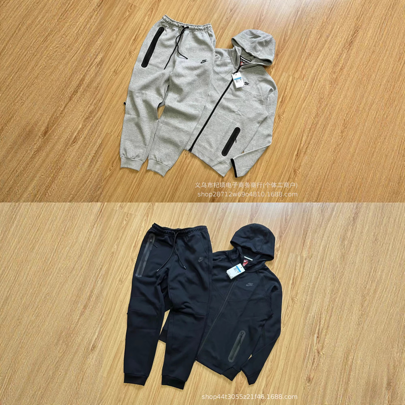 Cross-Border Foreign Trade Nocta Co-Branded Hook-Style Men's Casual Sports Suit with Double Zipper, Soft Touch, Skin-Friendly and Comfortable