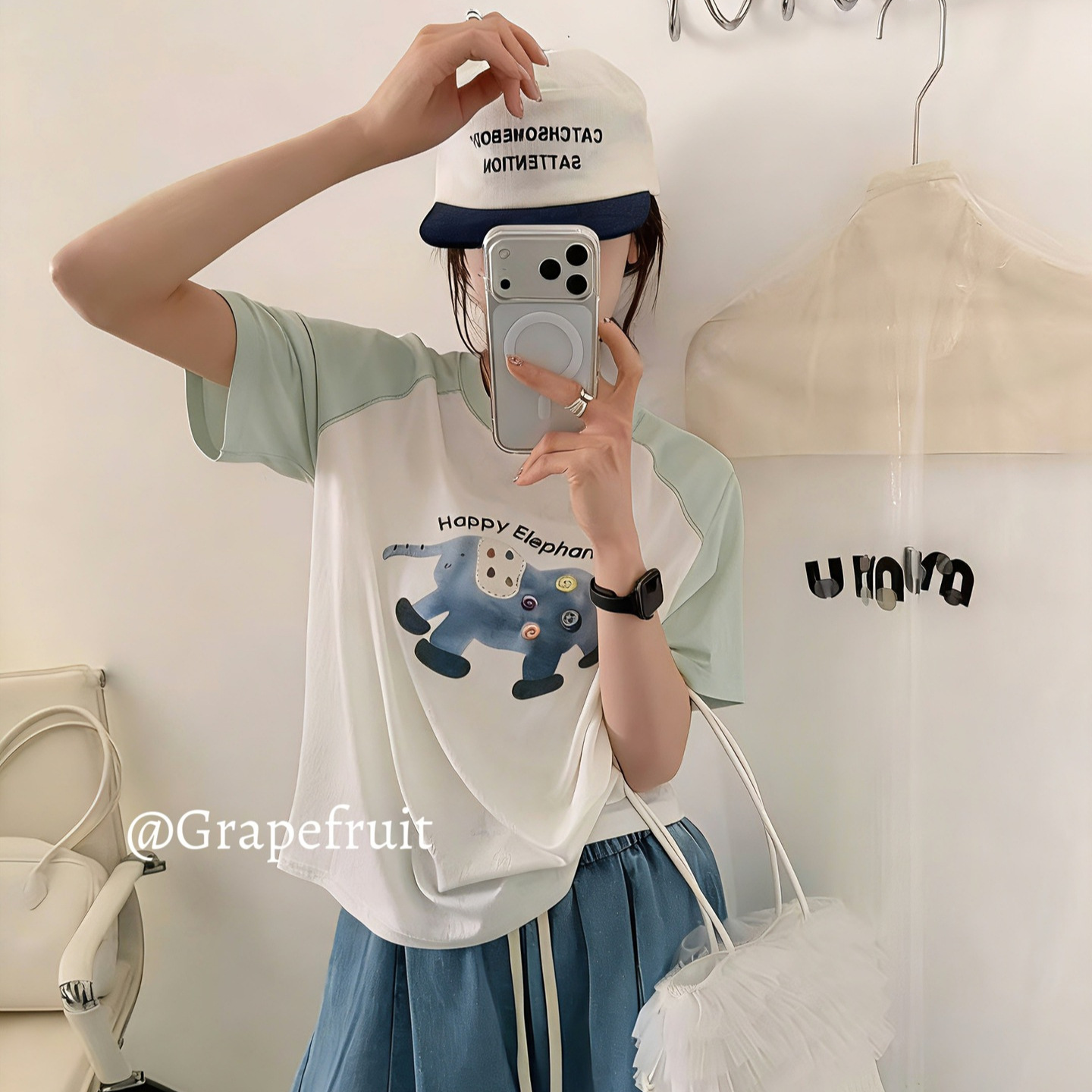 Summer thin fashionable cartoon short sleeve T-shirt