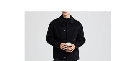 Áo khoác len nam hai mặt chất liệu merino, kiểu dáng handmade, phong cách mới — màu đen chi tiết 12