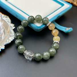 绿发晶金发晶白水晶铜镶锆爆款饰品批发精致源头小红书手链手串