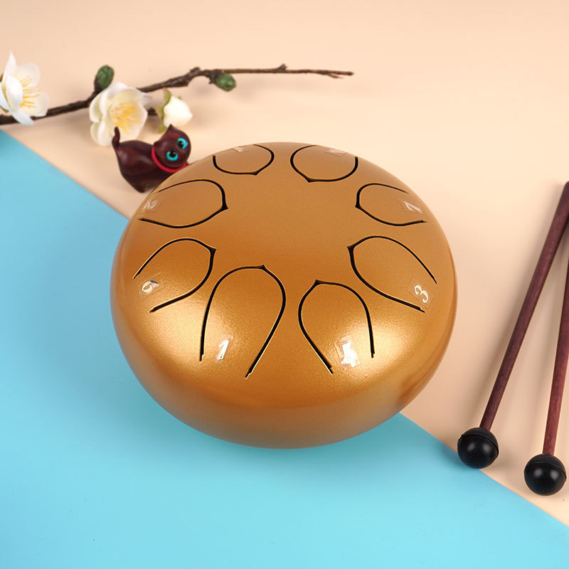 Lleno sílaba tambor hueco de 6 pulgadas de 8 tonos de tambor de loto tambor de acero tambor de lengua sin preocupaciones niños iluminación instrumento de percusión fuente de fábrica