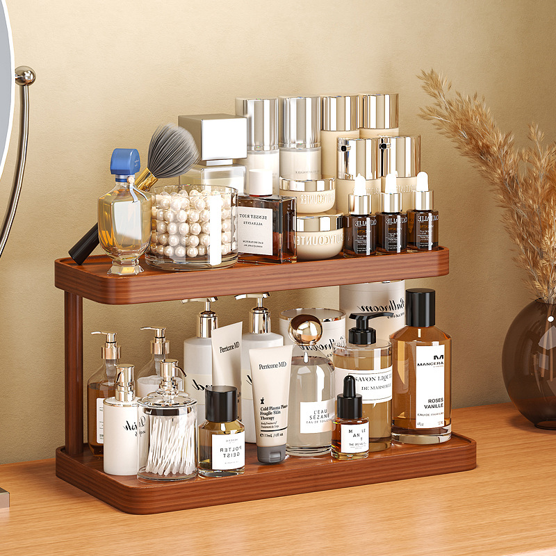 Desktop Storage Rack Layered Home Bedroom Cosmetics Perfume Countertop Jewelry Display Rack Ladder Storage Rack Cup Holder