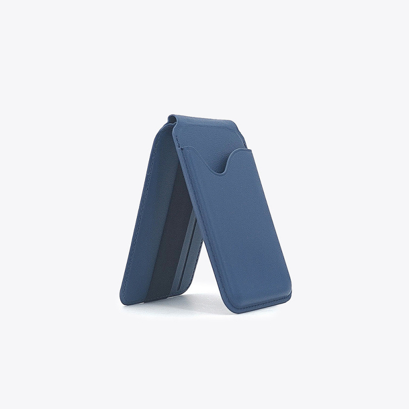 Aplicable a Apple iPhone 16 promox pivote barras PU goma fuerte tarjeta de succión magnética plegable bolsas de soporte de flip