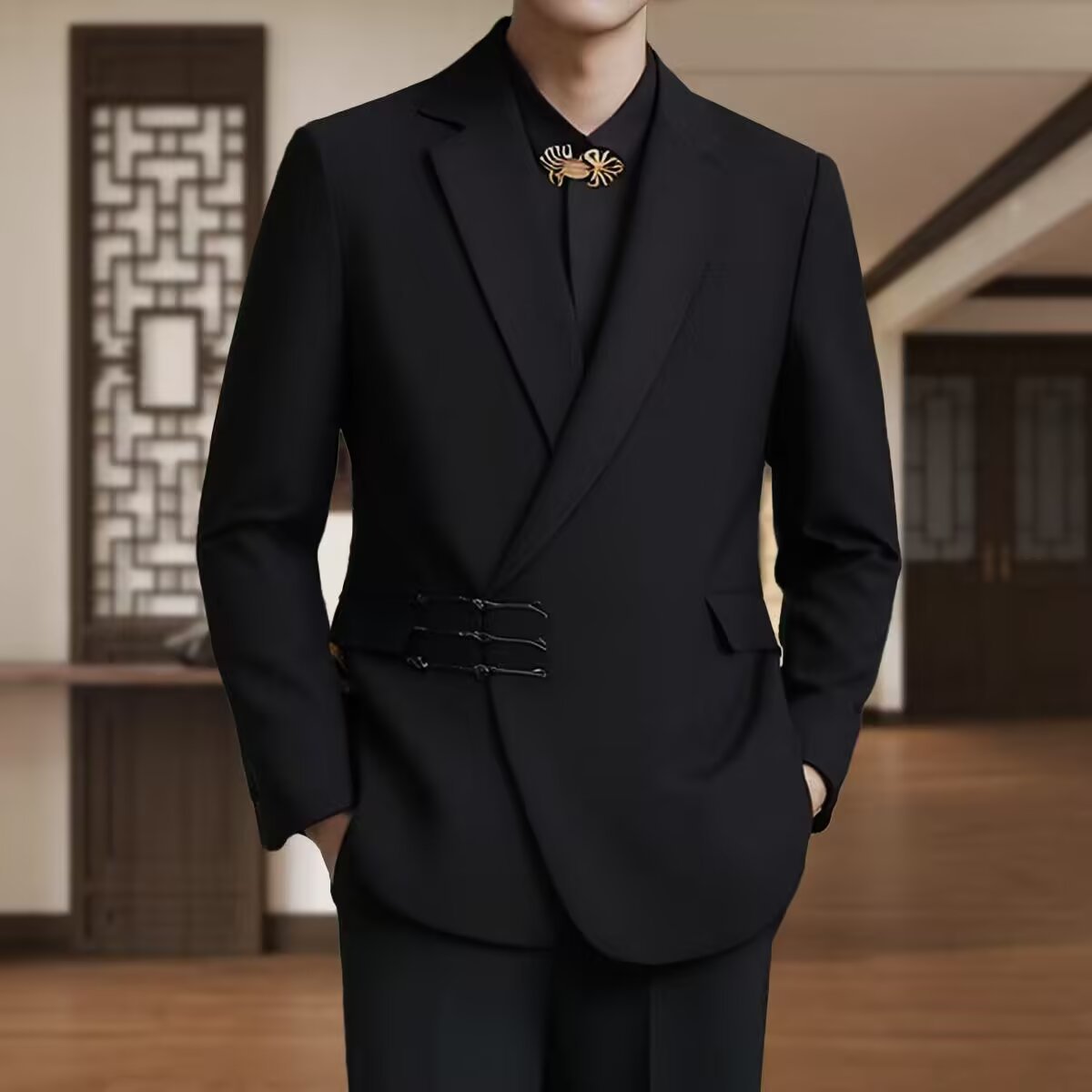 가을 겨울 캐주얼 정장 싱글 슈트 루즈 남성과 여성 트렌디하고 멋진 심플한 남성 정장 탑 재킷 2024