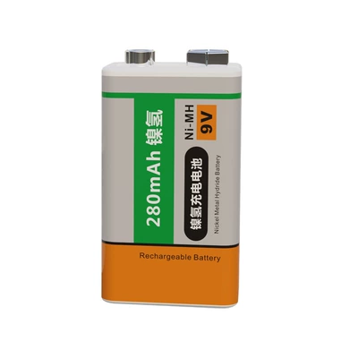 Cross-Border 9V Nickel-Metal Hydride Rechargeable Battery Dual-Slot Charger Smoke Alarm Walkie-Talkie Multimeter Universal Battery (Hibrid akkumulyator batareyaları) - ni-mh-9v-single-battery