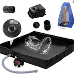 跨境新款PVC淋浴托盘 户外露营洗澡帐篷可移动接便携式洗澡蓄水池