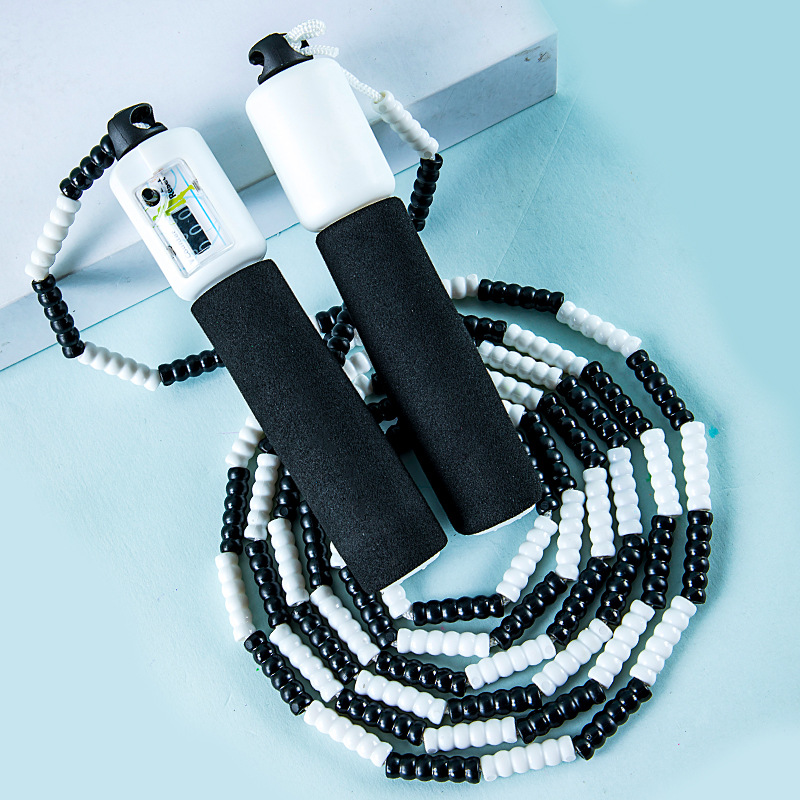 6252 mango de esponja contando saltar la cuerda estudiante deportes Examen de entrenamiento patrón de cuerda contando saltar la cuerda Sección de Cuentas suave cuerda