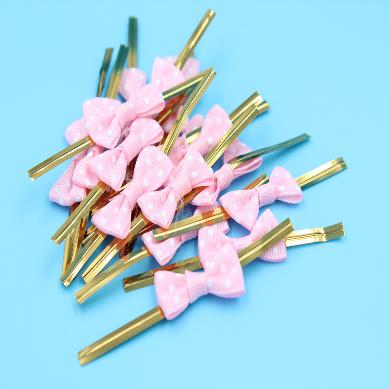 Fabricante en stock embalaje para hornear color pajarita de seda Lollipop corbata cuerda galleta embalaje bolsa empate 500