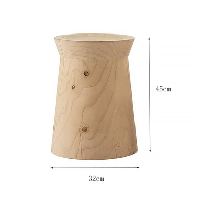 Taburetes de madera de tronco de alojamiento nórdico taburetes de madera maciza taburetes de asiento taburetes de madera maciza