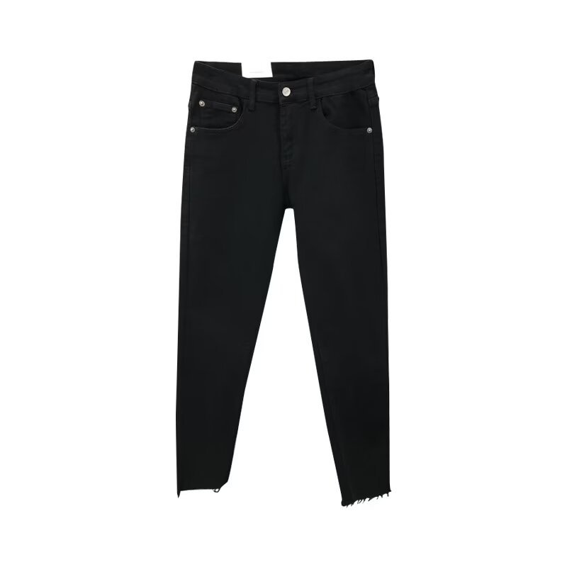 Jeans de lana simple para hombres verano nuevo estilo de moda moda para hombres elástico coreano casual delgado pies pequeños nueve pantalones