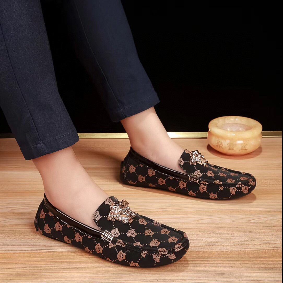 Zapatos de cuero para hombres, zapatos de conducción, zapatos de Lefour, zapatos de estación europea para hombres, nuevos zapatos de suela suave para hombres, Medusa