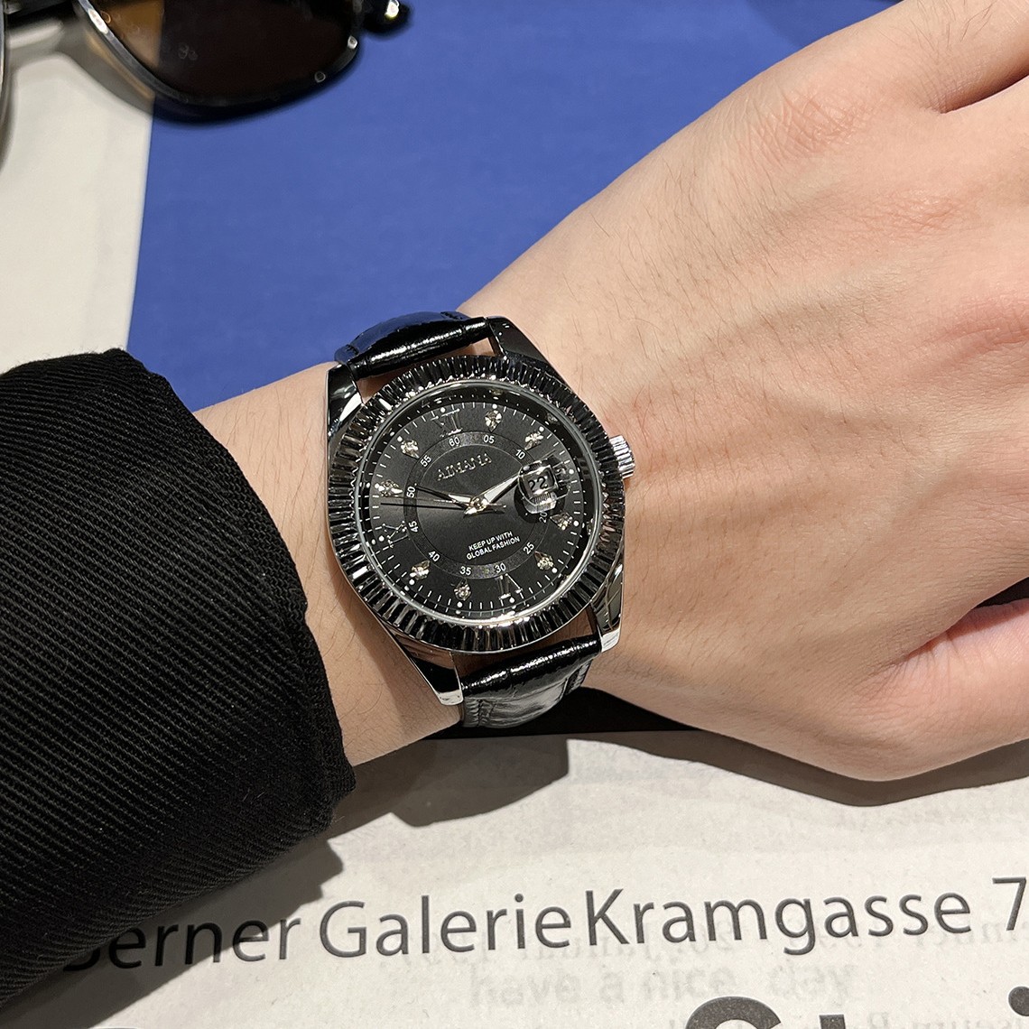 Swiss Brand Luxury Men's Watch New Business Quartz Watch Belt Live Broadcast Foreign Trade Hot Model Dropshipping