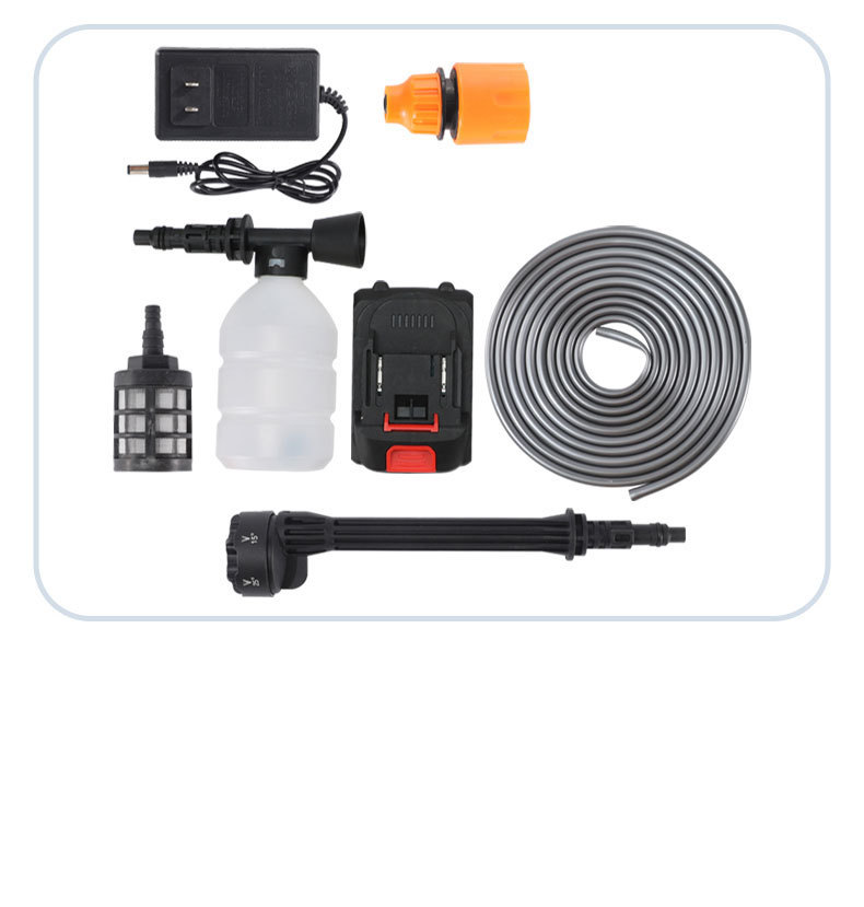 Cross-Border Wireless High-Pressure Water Gun, Household Portable Water Gun, Lithium Battery Water Gun, High-Power Car Washing Machine, Multi-Function
