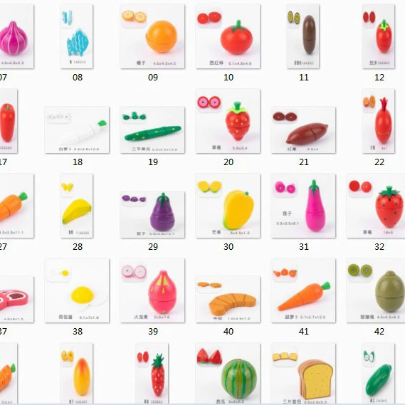 Qieqile трансграничная имитация деревянных овощей и фруктов DIY дополнительная комбинация для детей 1-3 лет деревянные детские игрушки