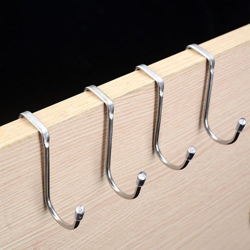 304 stainless steel S-shaped hook multi-purpose double hook bathroom kitchen S-shaped hook cabinet door door back S hook double-headed S hook