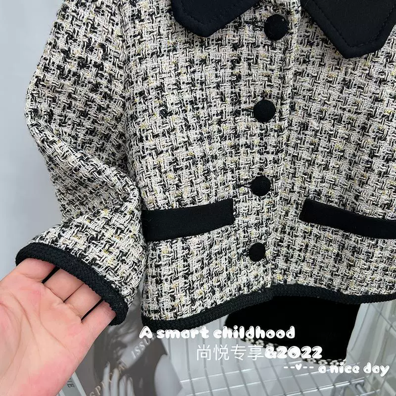 Осенний пиджак, корейский стиль, Chanel стиль, западный стиль