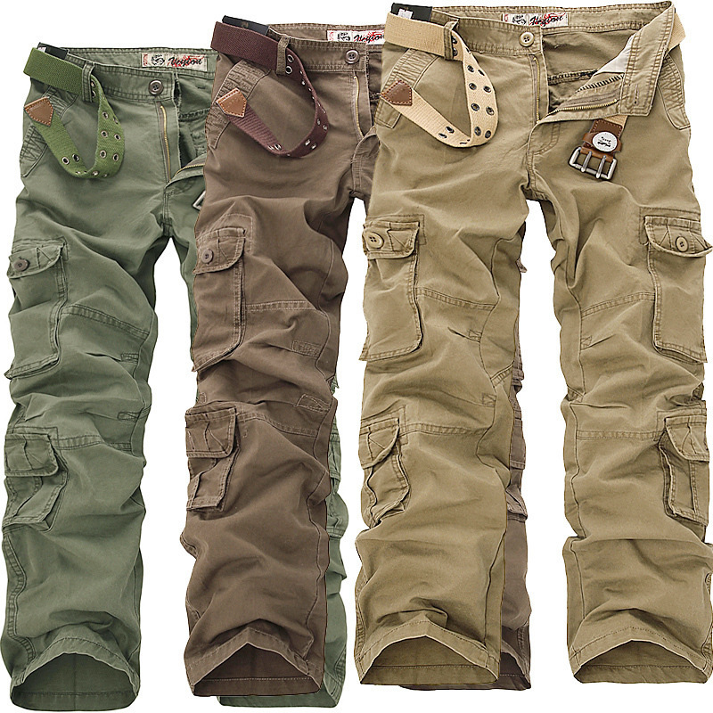 Men's Cross-Border 8-Pocket Amazon Plus-Size Cargo Pants, Large Size Loose Casual Pants, Outdoor Pants, Military Pants 025