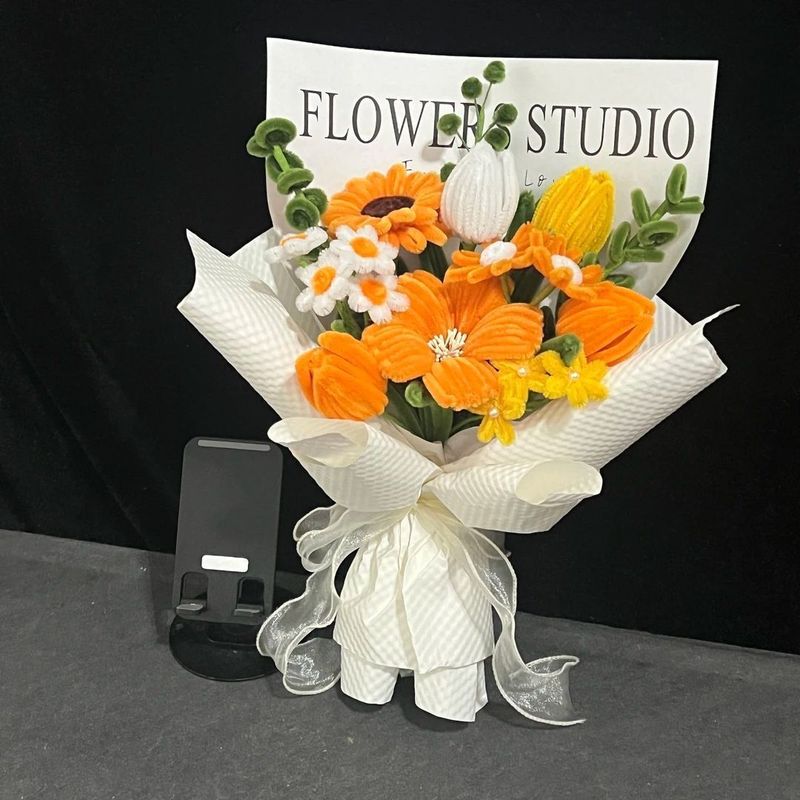 教师节扭扭向日葵花束diy手工自制材料生日礼物老师朋友闺蜜礼物|undefined