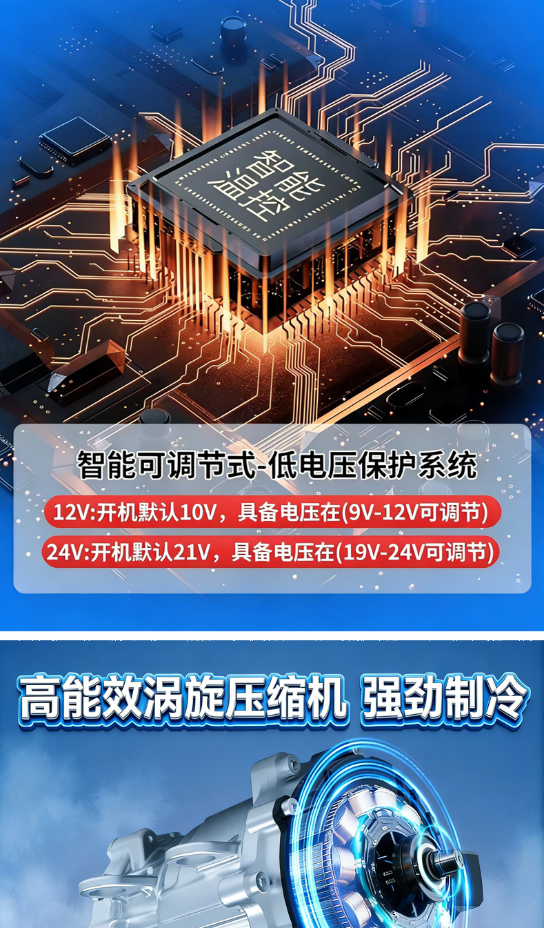 Cross-Border 12V24V Car Parking Air Conditioner, Roof-Mounted All-In-One Unit, Vehicle-Mounted Refrigeration, Inverter, Light Truck, New Energy Vehicle