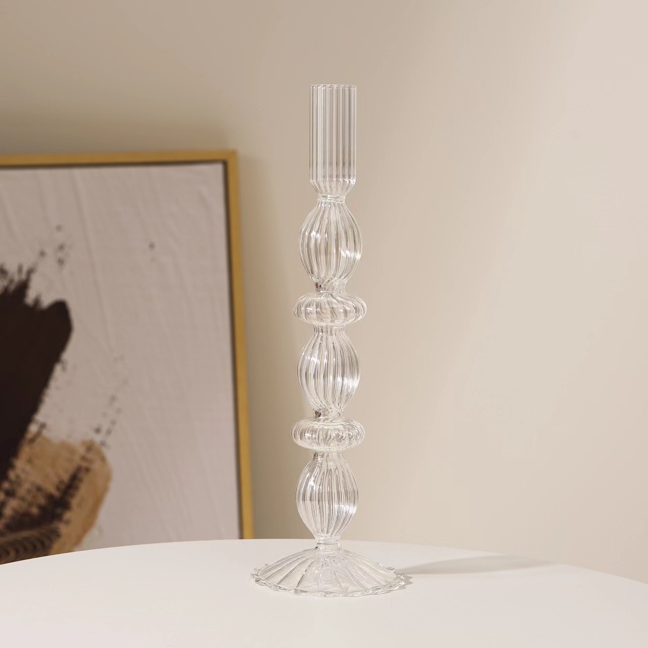 Estilo ins negro candelabro de cristal decoración nórdico romántico francés decoración del hogar tienda de ropa decoración suave