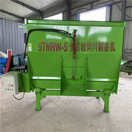卧式TMR搅拌机工作视频双轴直连拌草机图片37KW双动力饲草制备机
