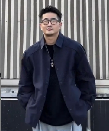 XDZZ二狗25ss春秋季百搭衬衣高街宽松设计纯色衬衫外套男款潮C122|undefined