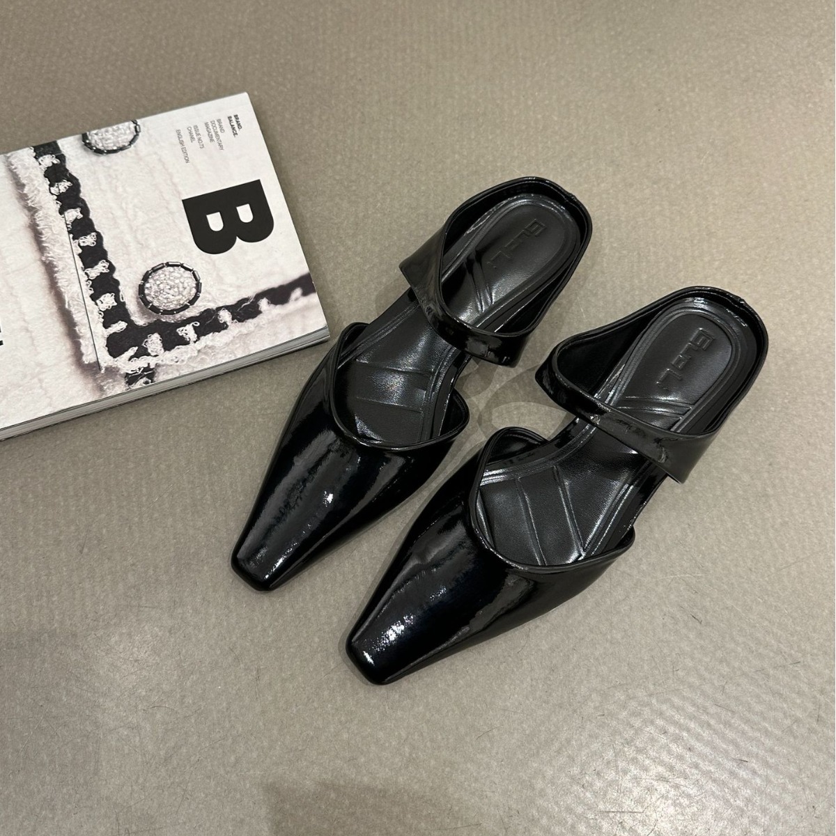 Forårs- og efterårssæson 2024 Ny flad sål Muller Cool Slippers Dame spids ruskind lavhælet enkeltsko Minimalistisk_voghion.com