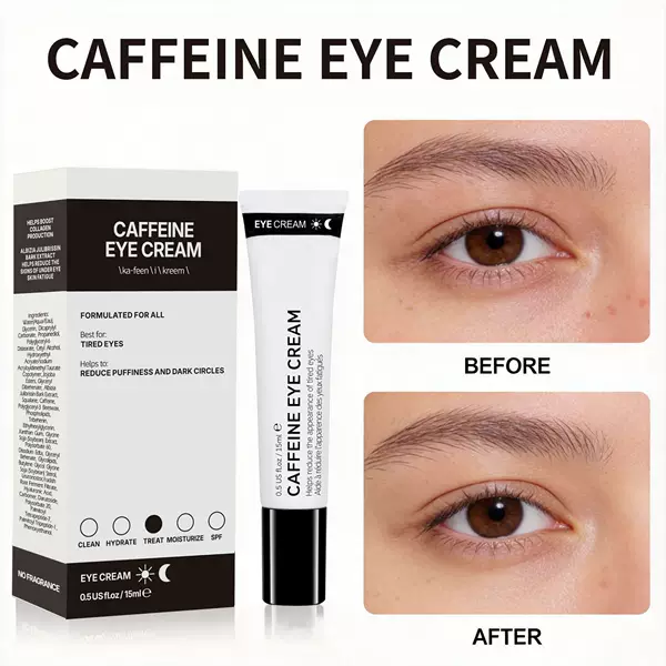 Cross-border bestseller TK popular moisturizing and hydrating eye cream to improve dullness and fine lines, brighten and firm skin with caffeine