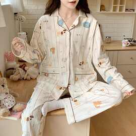春秋季2025年新款月子服待产服孕妇产后哺乳睡衣四季款套装