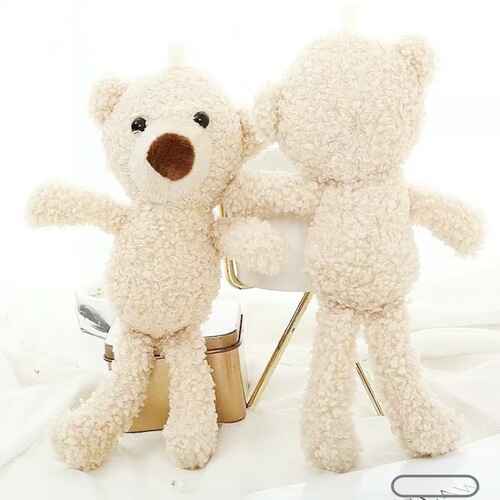 Teddy Bear Plush Toy Cute Little Teddy Bear Mini Doll Cartoon Kids Book Bag Hook Ornament for Girls