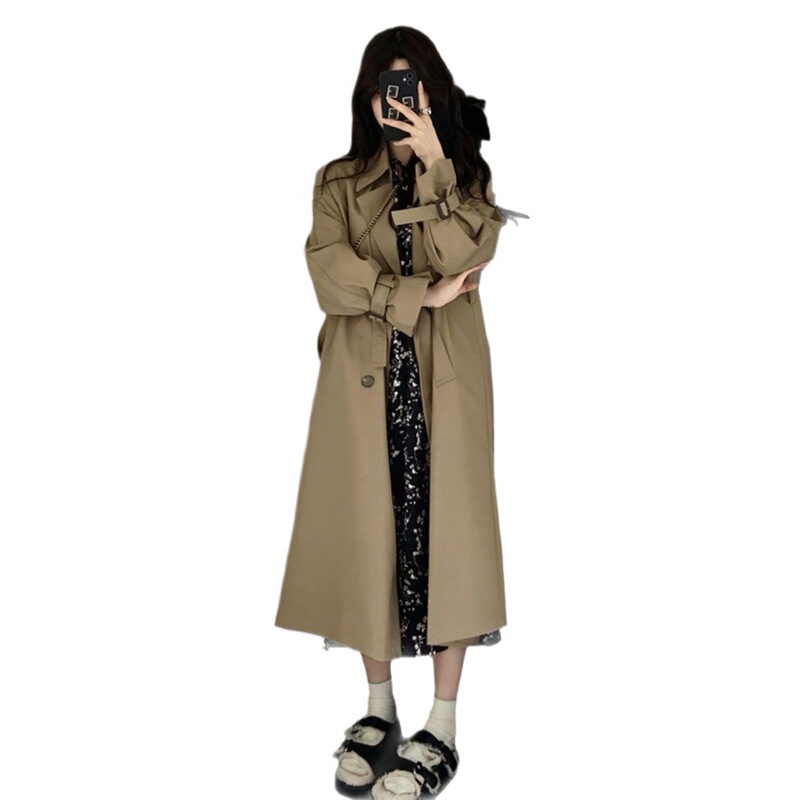 感风衣外套女春秋季新款韩版洋气小个子中长款轻奢宽松大衣潮|undefined