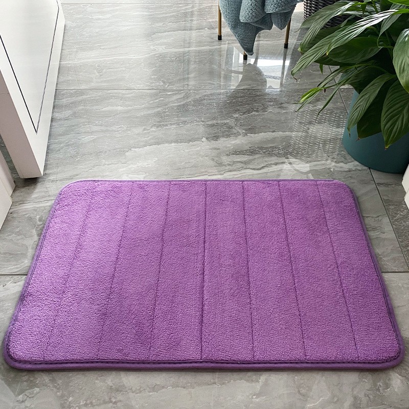 Espesado coral vellón acolchado bordado puerta Mat alfombra de baño alfombra de casa Baño absorbente puerta alfombra transfronteriza