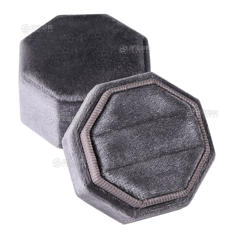 다크 그레이, 싱글 링 박스 [귀걸이 보관 가능]