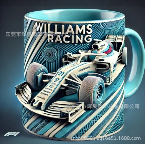 跨境新款Racing Mug F1 Formula Coffee Cup方程式赛车马克杯杯子|undefined