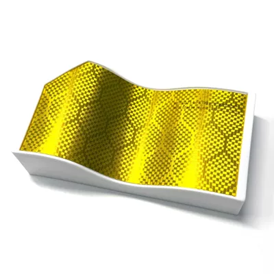 Decoration and Interior Modification, Automotive — Auto Color Change Film - pet-matte-electroplated-honeycomb-gold-152m17mroll-supports-slitting