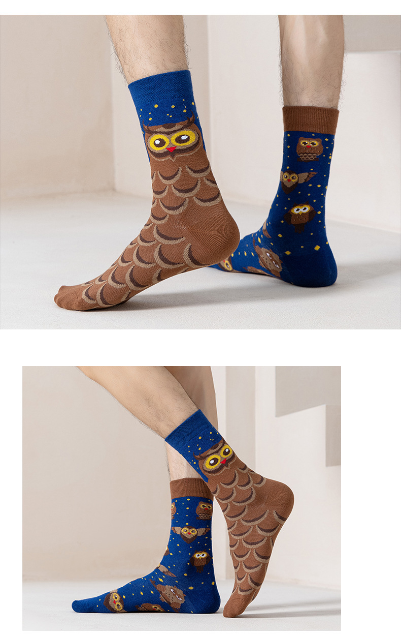 780g Weight Sock Classification 1 Set Quantity Daily Occasion Sweatproof Function Cartoon Pattern All Seasons Season Unisex Gender Cotton Fabric Fashion Style Unisex Fashion Cartoon Cotton Crew Socks 1 Set 2