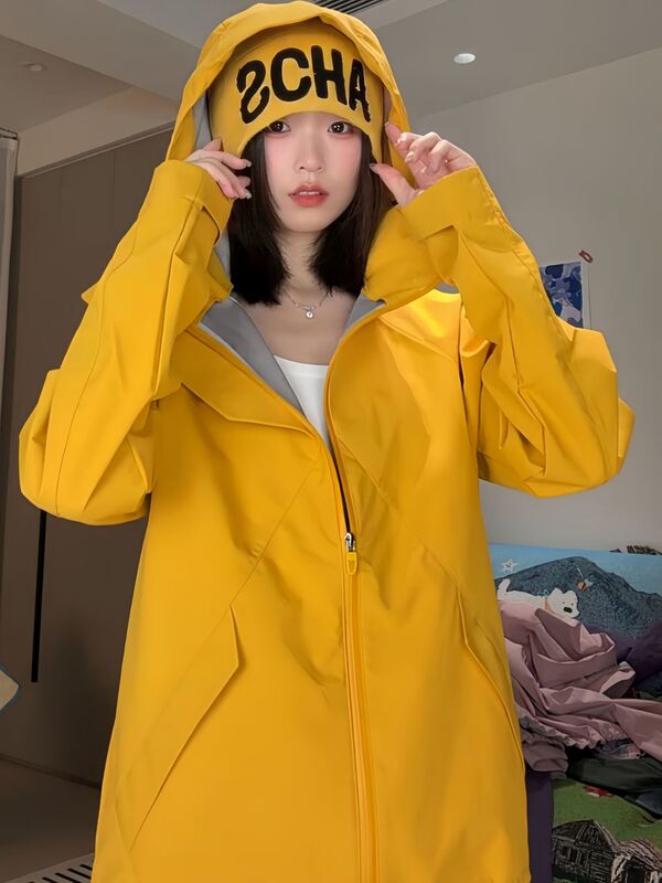 Shanke 軽量ジャケット 女性用 防風、防水、耐油性 アウトドア デュポン 三防性 磁気吸着 ハイキングと登山ジャケット 男性用|undefined