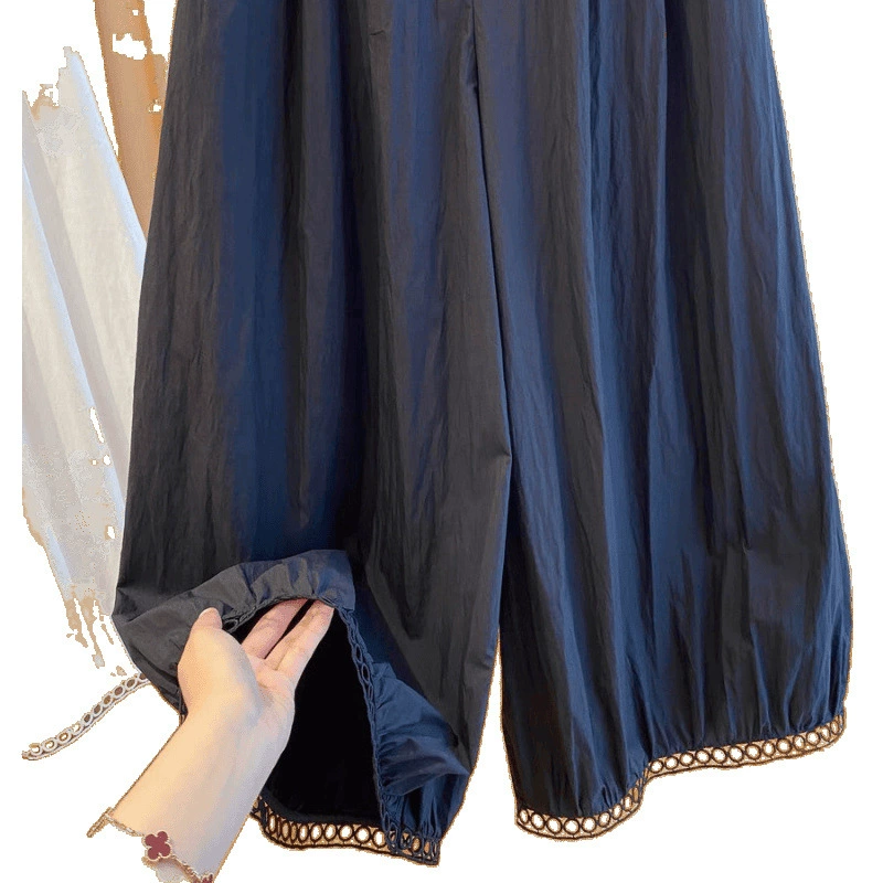 Colored flashlight, thin trousers, high-quality style, loose straight fit