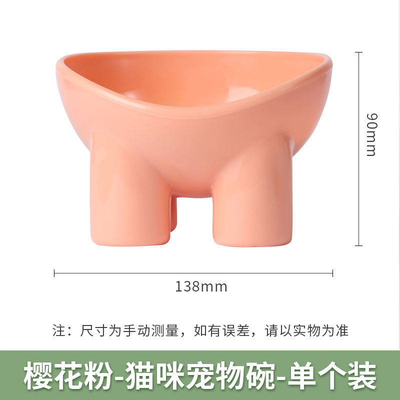 Tacos de mascotas de piernas de elefante cuello de agua potable para gatos tazón para perros alimentos para gatos al por mayor transfronterizos alimentos para gatos de cerámica