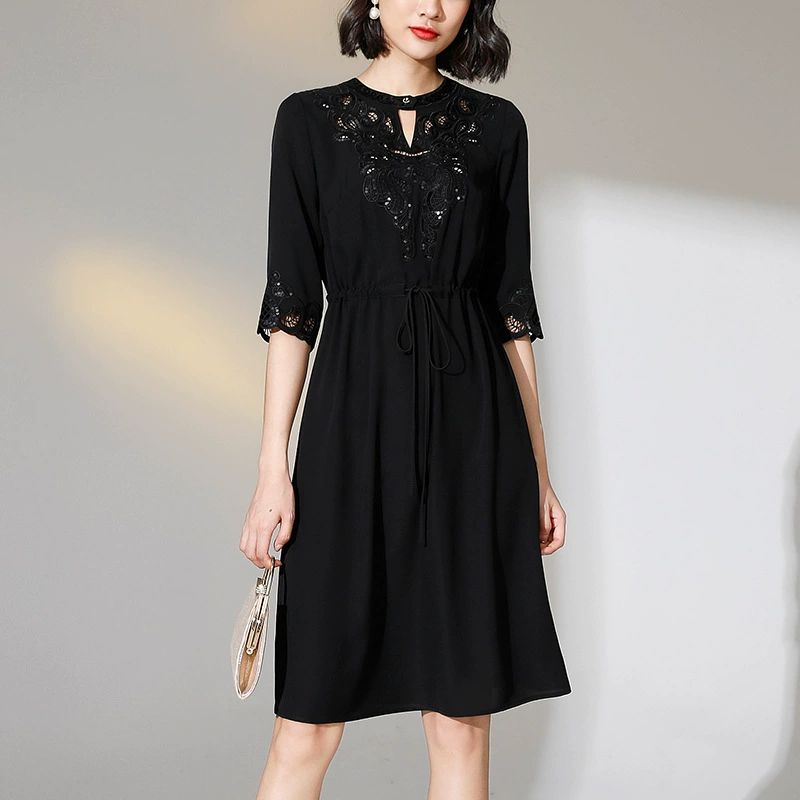 Цельная доставка, женская одежда больших размеров среднего возраста, Европейская и американская Повседневная мода, платье для молодой мамы, летнее платье 2022