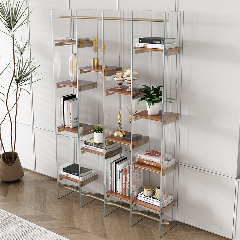 가벼운 고급 창조적 인 바닥 벽 선반 한 줄 파티션 다층 책장 간단한 사무실 디스플레이 선반 선반 선반