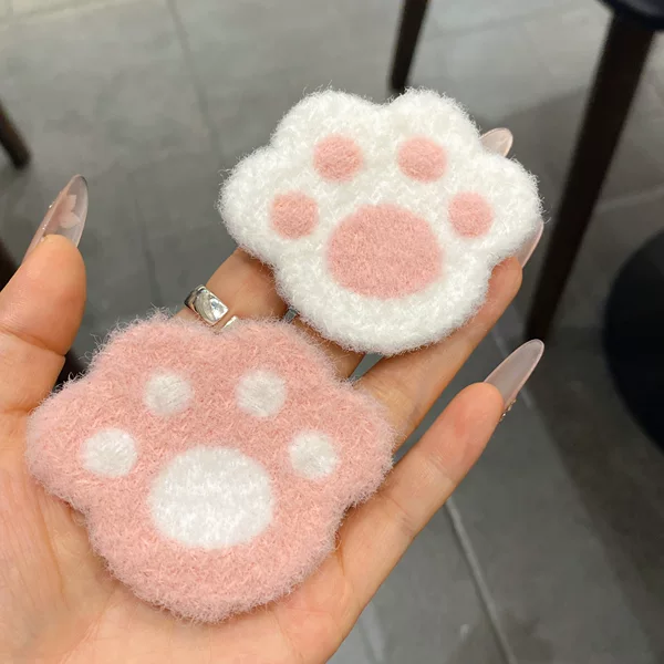 Super Cute Kt Cat Bangs Patch Cashmere Cat Claw Magic Patch Sweet Cartoon Hairpin Versatile Autumn and Winter Hair Patch