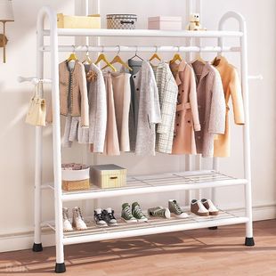 Large-capacity standing indoor dormitory floor drying rack bold upgrade load-bearing simple...