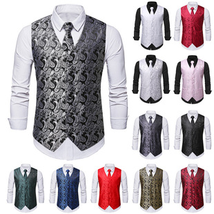 Foreign trade autumn clothing new fashion Sun Flower vest Amazon men embroidered vest coat wholesale