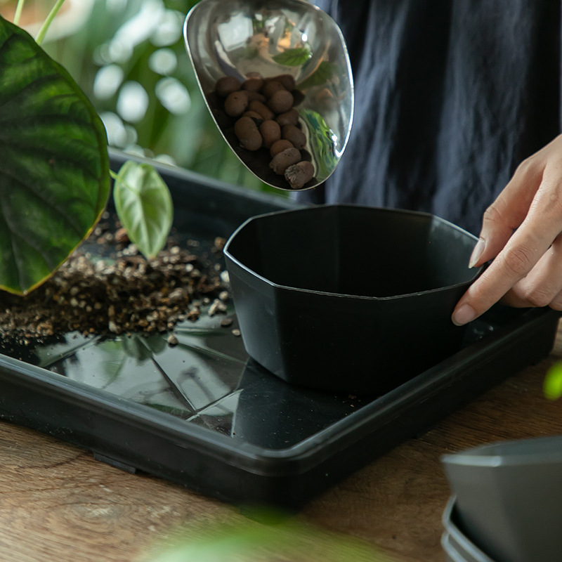 Maceta Grande de Resina Tipo Cerámica, para Suculentas y Bonsái, Exterior/Interior